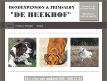 Tablet Screenshot of hondenpensiondebeekhof.nl